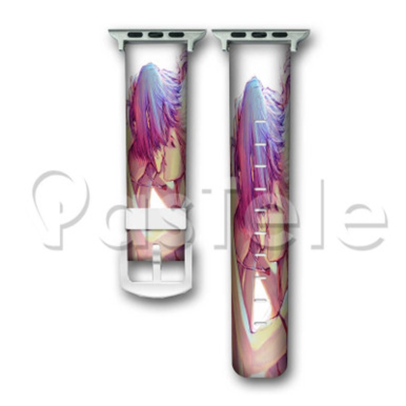 Howl s Moving Castle Howl and Sophie Kiss Custom Personalized Apple Watch Band 38mm 40mm 42mm 44mm Leather PU