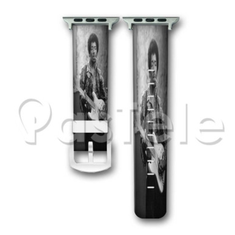 Jimi Hendrix 2 Custom Personalized Apple Watch Band 38mm 40mm 42mm 44mm Leather PU