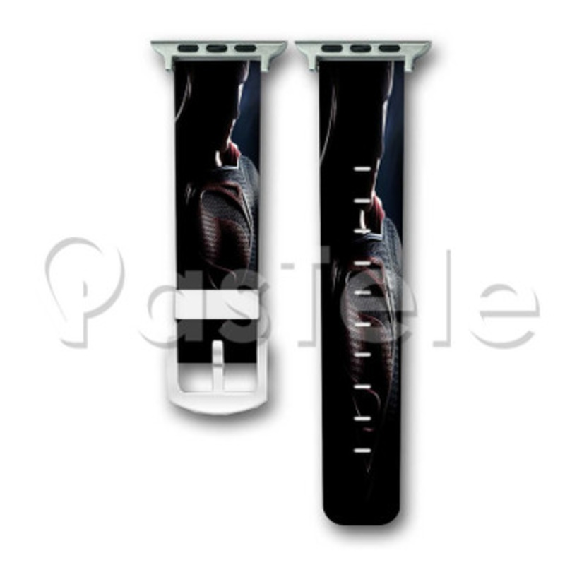 Man of Steel Superman DC Comics Custom Personalized Apple Watch Band 38mm 40mm 42mm 44mm Leather PU