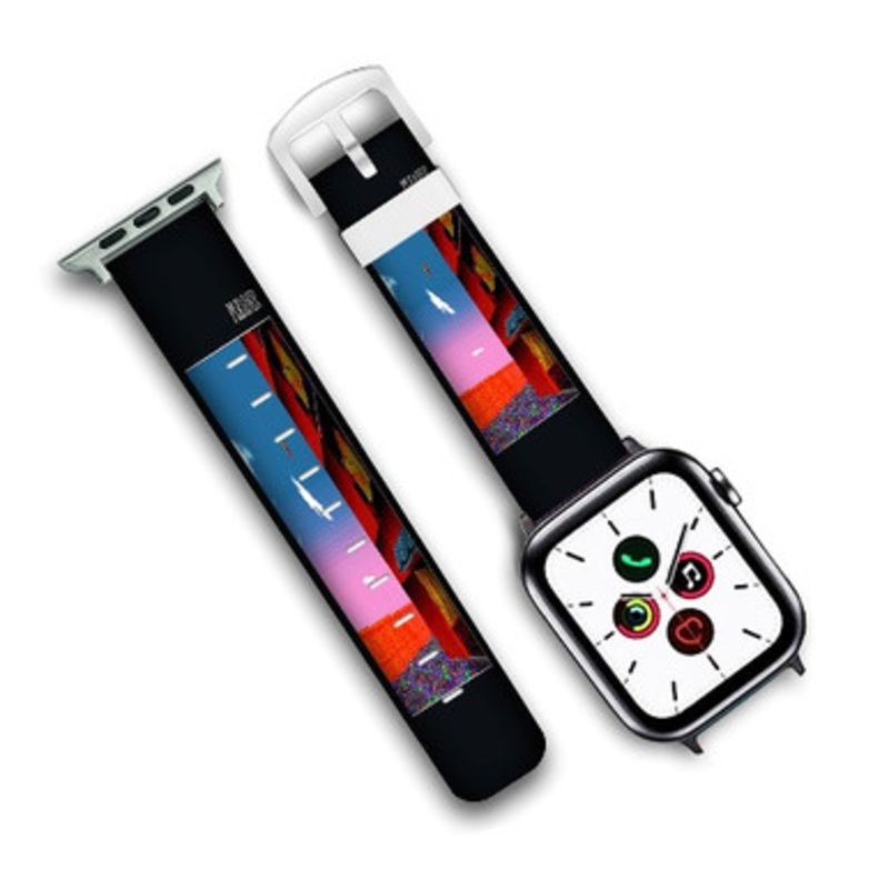 Pastele alt J Pleader Custom New Personalized Apple Watch Band Genuine Leather Watch Band Replacement 38mm 40mm 42mm 44mm