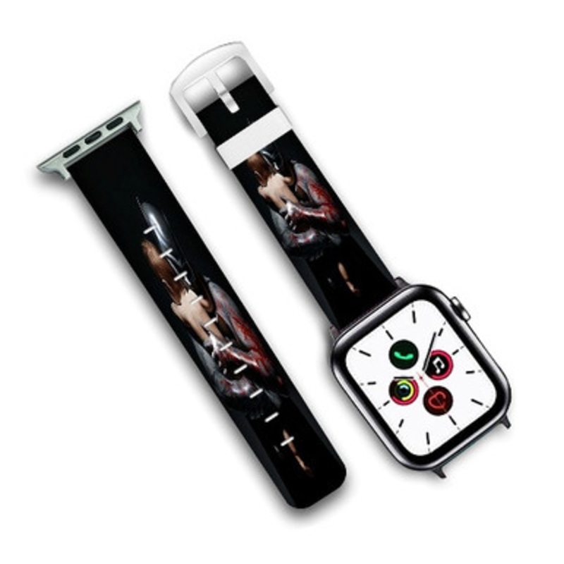Pastele Batman Save The Baby Custom Personalized Apple Watch Band Genuine Leather Watch Band Replacement 38mm 40mm 42mm 44mm