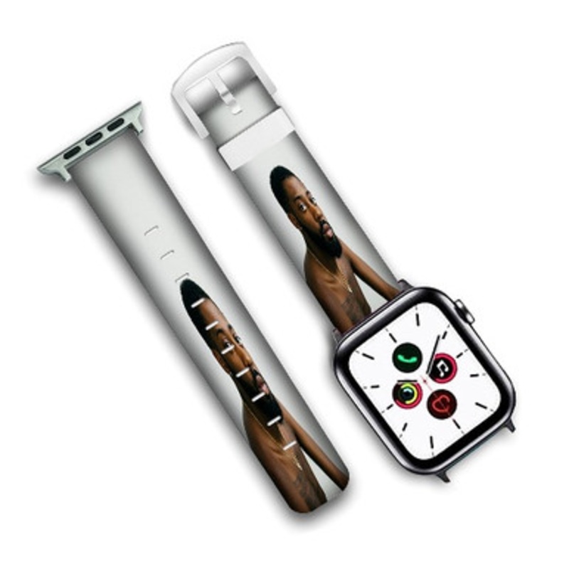 Pastele Brent Faiyaz Custom New Personalized Apple Watch Band Genuine Leather Watch Band Replacement 38mm 40mm 42mm 44mm