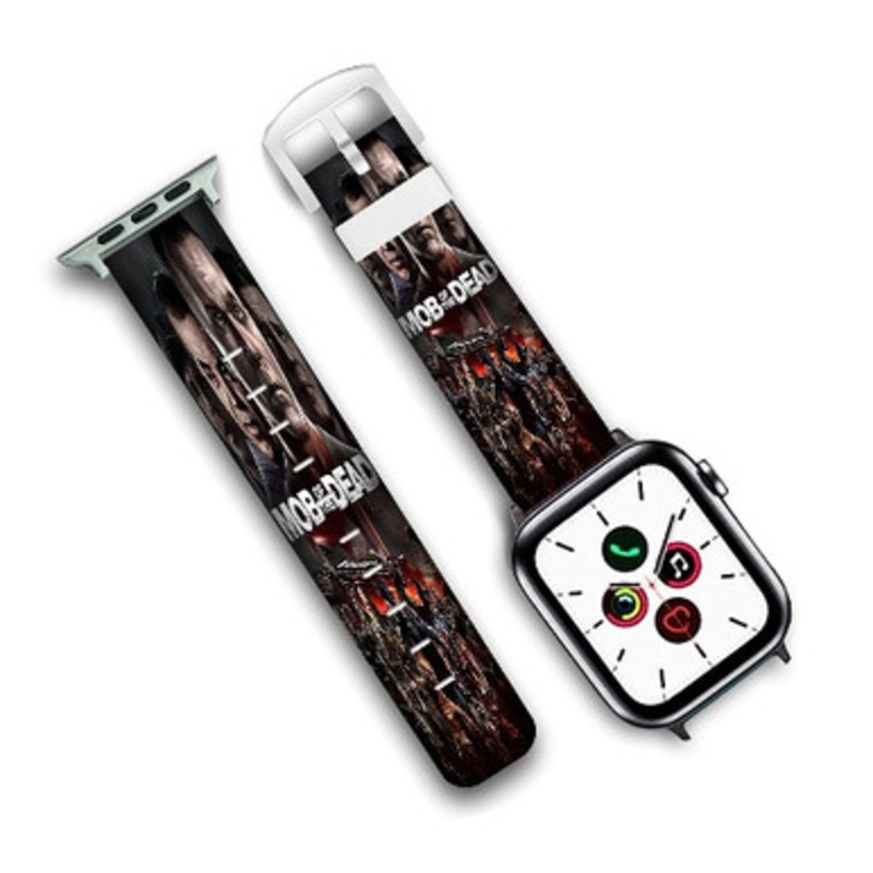 Pastele Call Of Duty Black Ops 2 Mob Of The Dead Custom Personalized Apple Watch Band Genuine Leather Watch Band Replacement 38mm 40mm 42mm 44mm