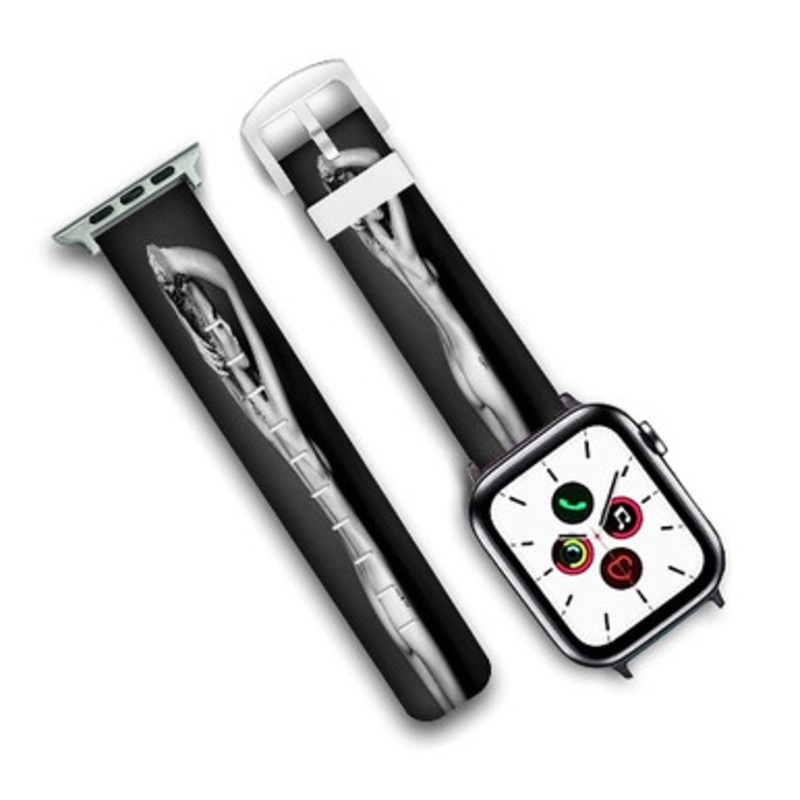 Pastele Cara Delevingne Sexy Custom Personalized Apple Watch Band Genuine Leather Watch Band Replacement 38mm 40mm 42mm 44mm