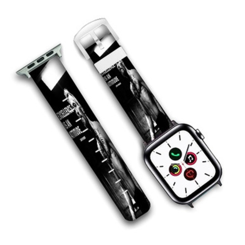 Pastele Conor Mc Gregor UFC Quotes Sport Custom Personalized Apple Watch Band Genuine Leather Watch Band Replacement 38mm 40mm 42mm 44mm