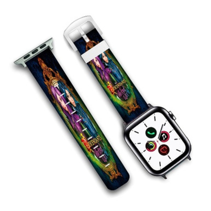 Pastele Descendants Wicked World Custom Personalized Apple Watch Band Genuine Leather Watch Band Replacement 38mm 40mm 42mm 44mm