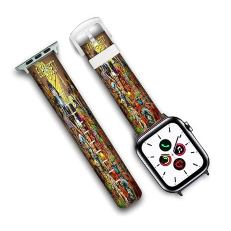 Pastele Elfquest Winter Special Custom Personalized Apple Watch Band Genuine Leather Watch Band Replacement 38mm 40mm 42mm 44mm