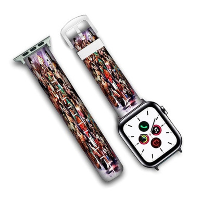 Pastele Greatest Boxing Champions 25 Legends Custom Personalized Apple Watch Band Genuine Leather Watch Band Replacement 38mm 40mm 42mm 44mm
