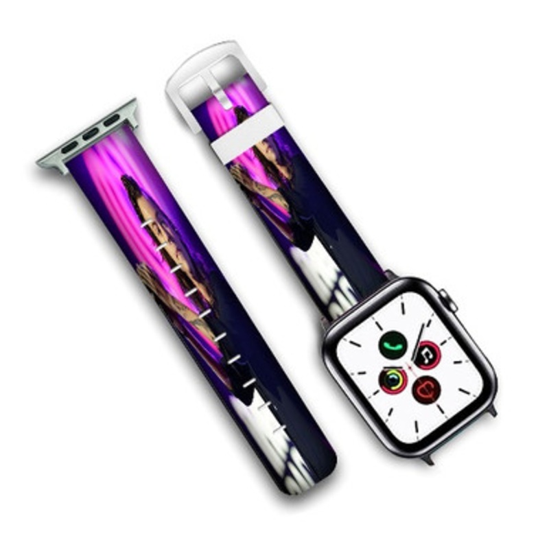 Pastele Harry Styles Custom Personalized Apple Watch Band Genuine Leather Watch Band Replacement 38mm 40mm 42mm 44mm