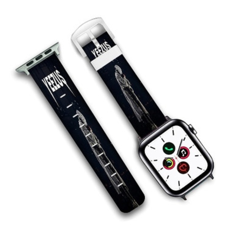 Pastele Kanye West Yeezus Custom Personalized Apple Watch Band Genuine Leather Watch Band Replacement 38mm 40mm 42mm 44mm