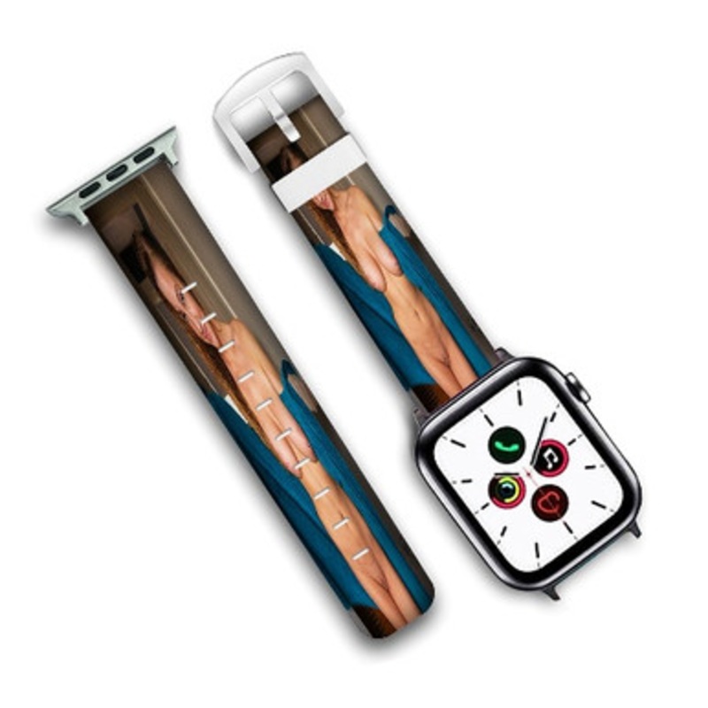 Pastele Kendra Sunderland 4 Custom Personalized Apple Watch Band Genuine Leather Watch Band Replacement 38mm 40mm 42mm 44mm