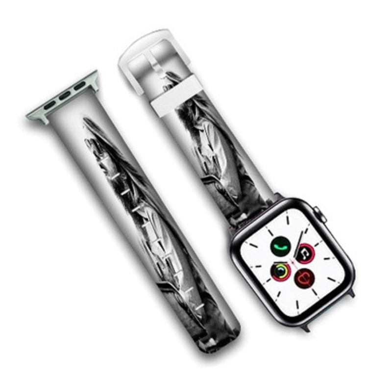 Pastele Leon Russell Custom New Personalized Apple Watch Band Genuine Leather Watch Band Replacement 38mm 40mm 42mm 44mm