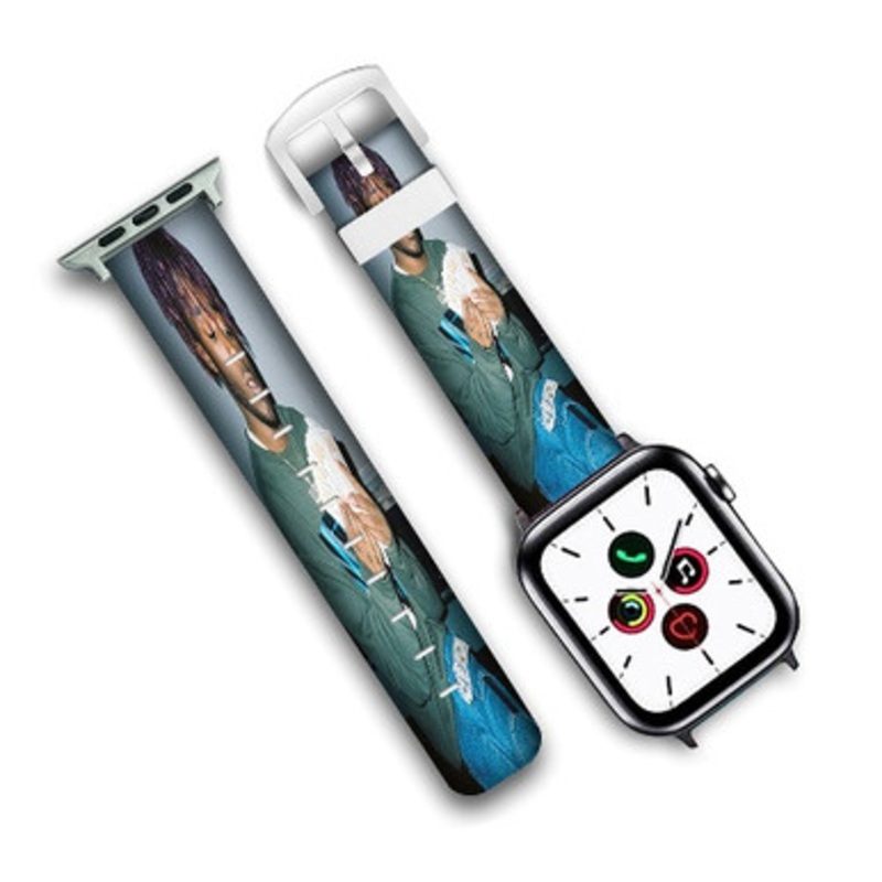 Pastele Lil Uzi Vert Custom New Personalized Apple Watch Band Genuine Leather Watch Band Replacement 38mm 40mm 42mm 44mm