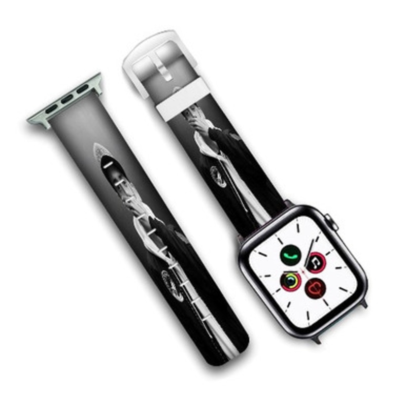 Pastele Logic Music Custom Personalized Apple Watch Band Genuine Leather Watch Band Replacement 38mm 40mm 42mm 44mm