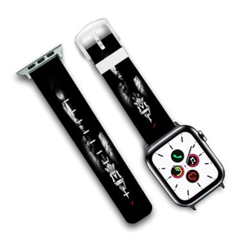 Pastele Manny Pacquiao Custom Personalized Apple Watch Band Genuine Leather Watch Band Replacement 38mm 40mm 42mm 44mm