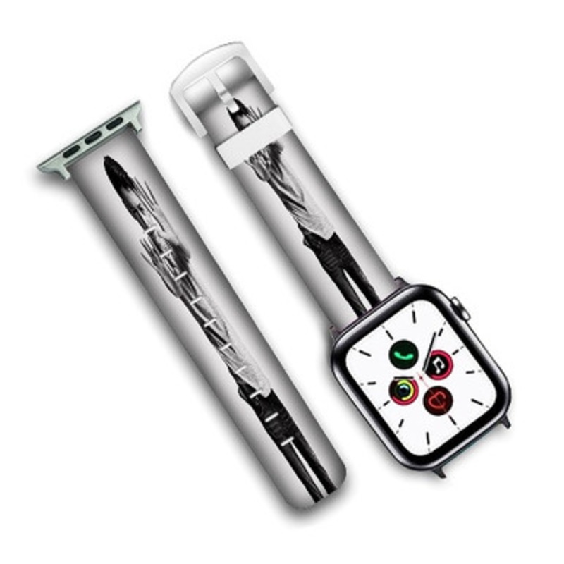 Pastele Noah Schnapp Stranger Things Custom New Personalized Apple Watch Band Genuine Leather Watch Band Replacement 38mm 40mm 42mm 44mm