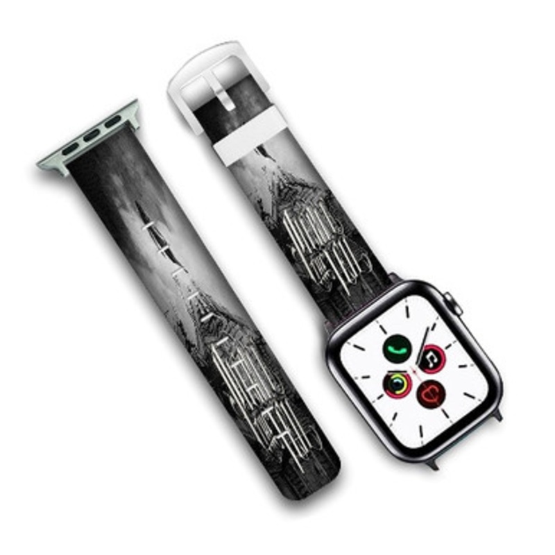 Pastele Pierce The Veil Custom New Personalized Apple Watch Band Genuine Leather Watch Band Replacement 38mm 40mm 42mm 44mm
