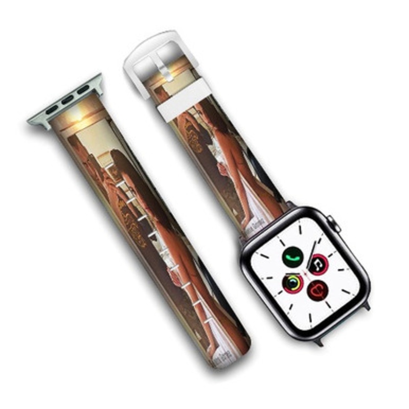Pastele Selena Gomez 2 Custom Personalized Apple Watch Band Genuine Leather Watch Band Replacement 38mm 40mm 42mm 44mm
