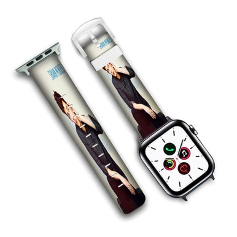Pastele Shawn Mendes Custom Personalized Apple Watch Band Genuine Leather Watch Band Replacement 38mm 40mm 42mm 44mm