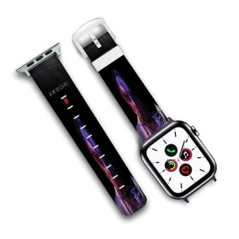 Pastele Slipknot We Are Not Your Kind Custom Personalized Apple Watch Band Genuine Leather Watch Band Replacement 38mm 40mm 42mm 44mm