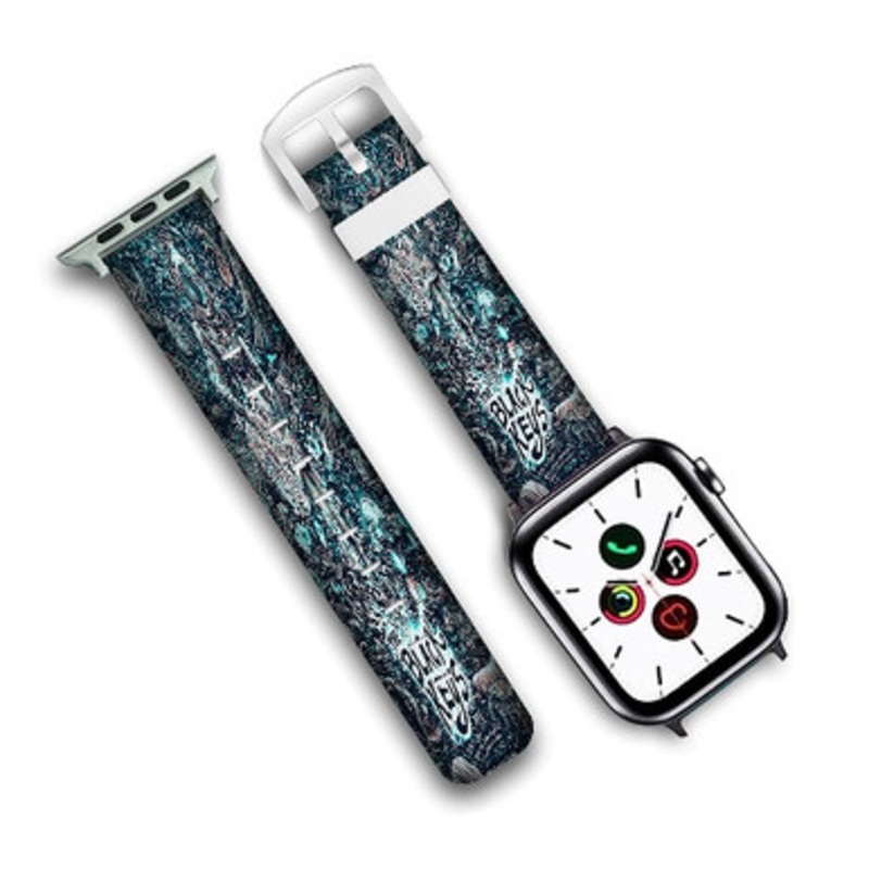 Pastele The Black Keys Custom Personalized Apple Watch Band Genuine Leather Watch Band Replacement 38mm 40mm 42mm 44mm