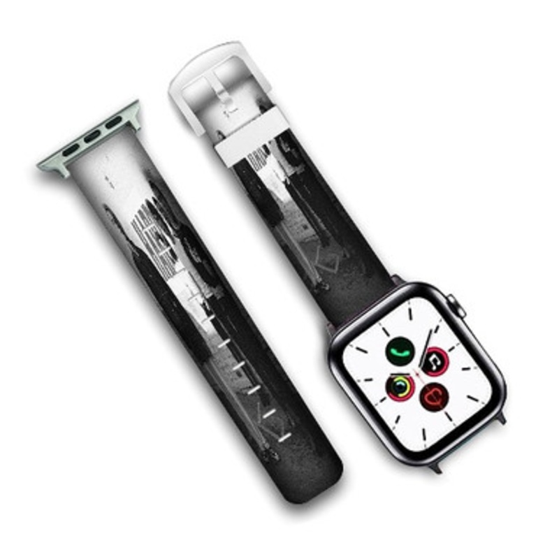 Pastele The Neighbourhood Hard Custom Personalized Apple Watch Band Genuine Leather Watch Band Replacement 38mm 40mm 42mm 44mm