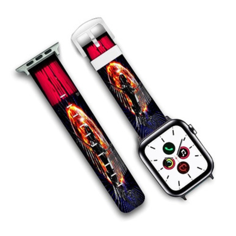Pastele Travis Scott Birds Eye View Tour Custom Personalized Apple Watch Band Genuine Leather Watch Band Replacement 38mm 40mm 42mm 44mm