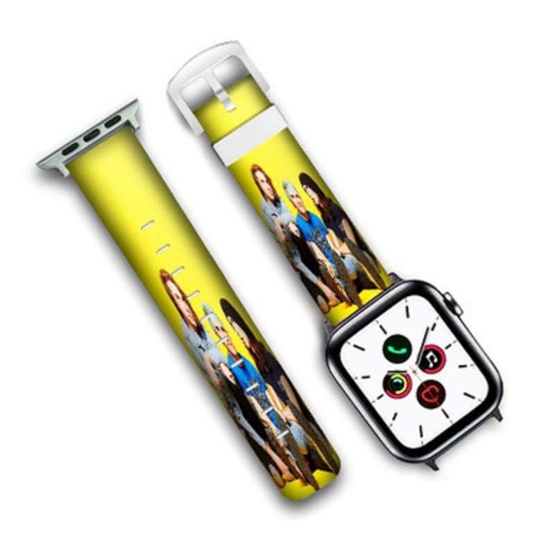 Pastele Waterparks Custom Personalized Apple Watch Band Genuine Leather Watch Band Replacement 38mm 40mm 42mm 44mm