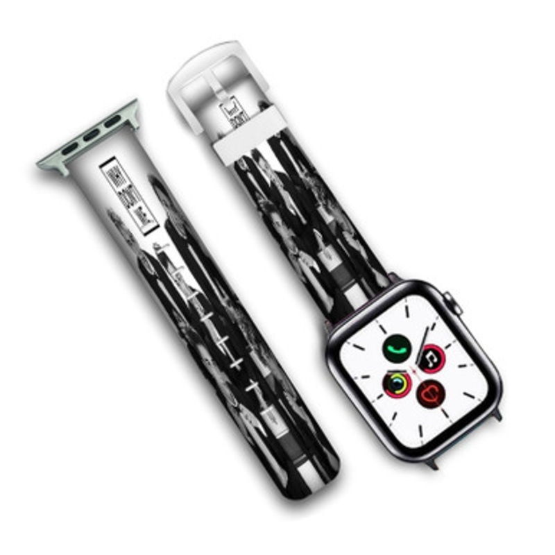 Pastele Why Don t We Custom Personalized Apple Watch Band Genuine Leather Watch Band Replacement 38mm 40mm 42mm 44mm