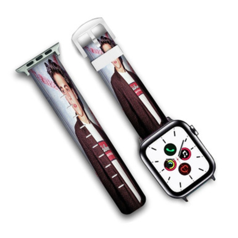 Pastele Young Johnny Depp Custom Personalized Apple Watch Band Genuine Leather Watch Band Replacement 38mm 40mm 42mm 44mm
