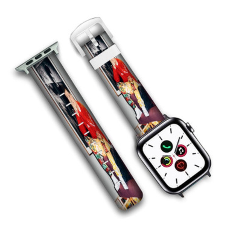 Pastele Yung Lean Custom Personalized Apple Watch Band Genuine Leather Watch Band Replacement 38mm 40mm 42mm 44mm