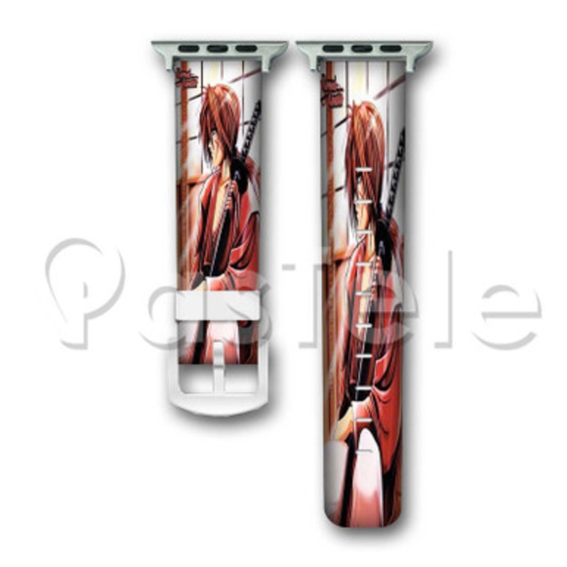Samurai X Rurouni Kenshin Custom Personalized Apple Watch Band 38mm 40mm 42mm 44mm Leather PU