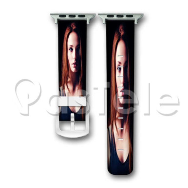 Sophie Turner Custom Personalized Apple Watch Band 38mm 40mm 42mm 44mm Leather PU