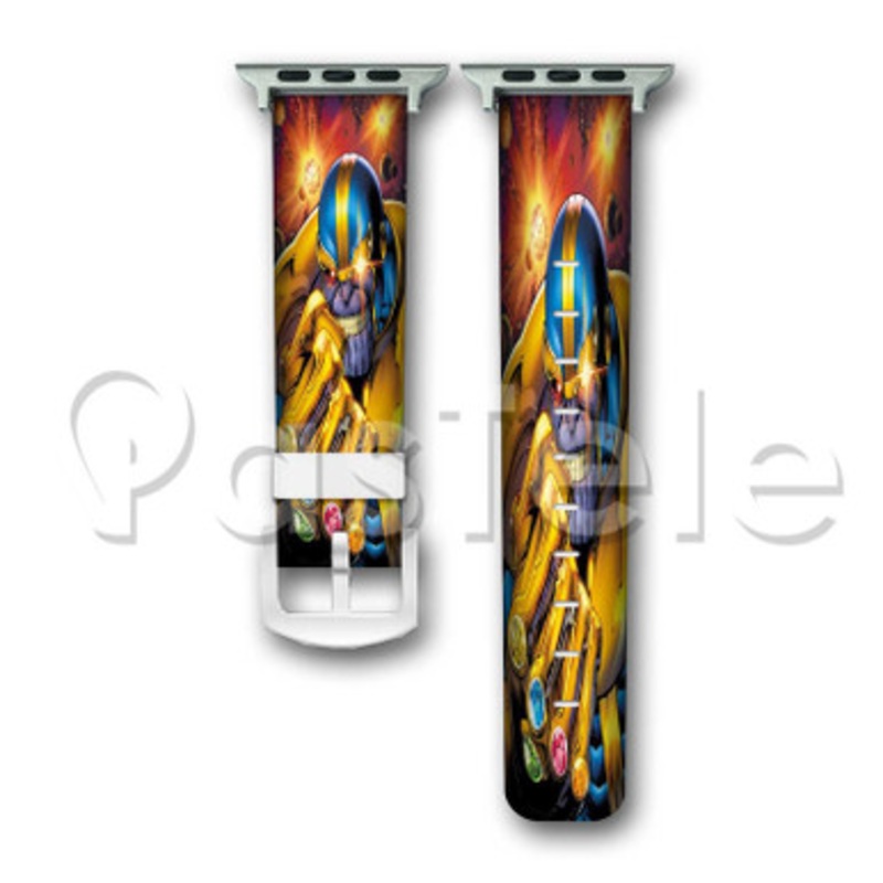 Thanos The Avengers 2 Custom Personalized Apple Watch Band 38mm 40mm 42mm 44mm Leather PU