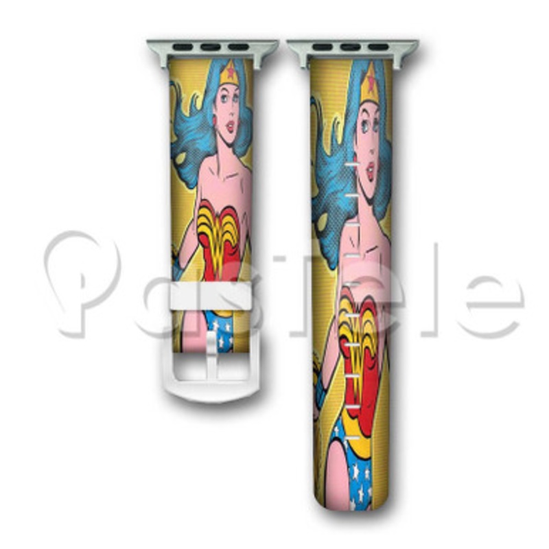 Wonder Woman 2 Custom Personalized Apple Watch Band 38mm 40mm 42mm 44mm Leather PU