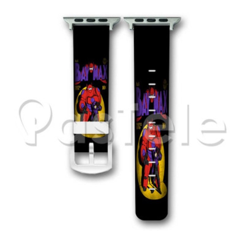 Baymax Big Hero 6 Tintin Custom Personalized Apple Watch Band 38mm 40mm 42mm 44mm Leather PU