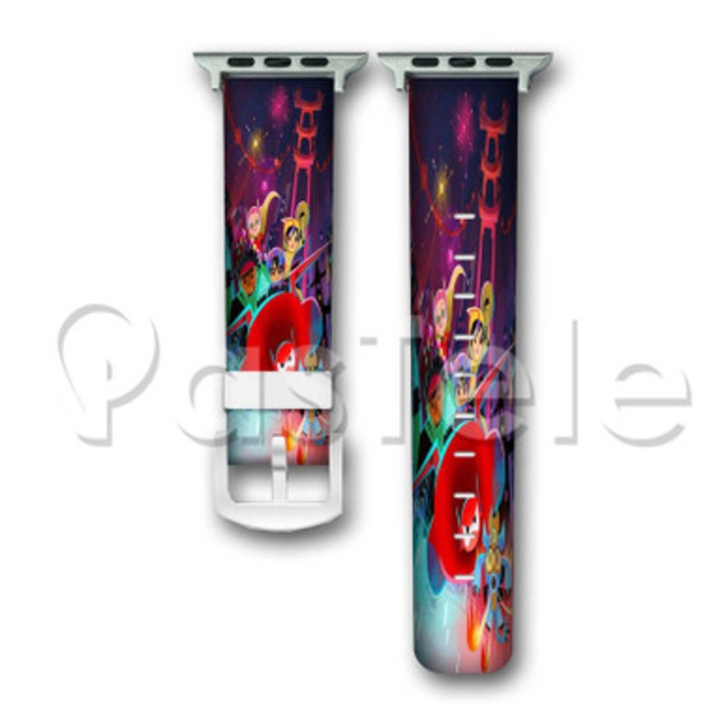 Big Hero 6 Custom Personalized Apple Watch Band 38mm 40mm 42mm 44mm Leather PU