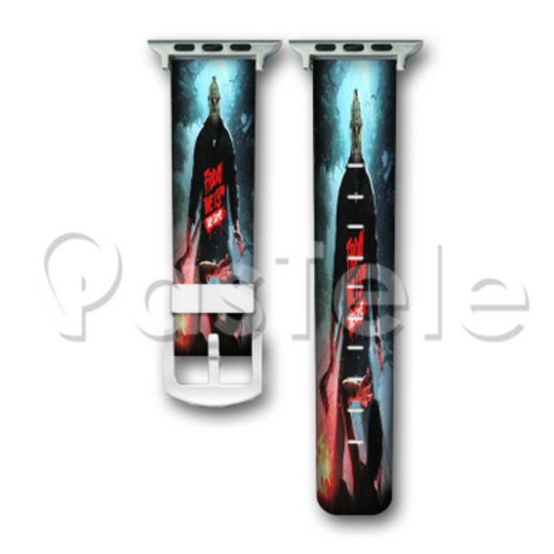 Friday the 13th The Game Custom Personalized Apple Watch Band 38mm 40mm 42mm 44mm Leather PU