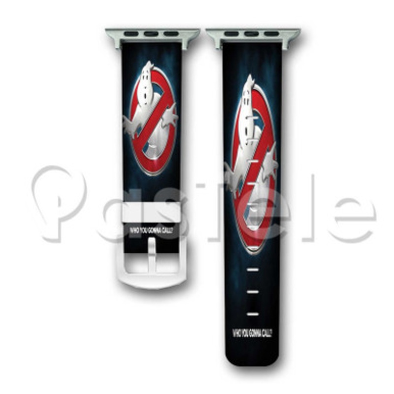 Ghostbusters Who You Gonna Call Custom Personalized Apple Watch Band 38mm 40mm 42mm 44mm Leather PU