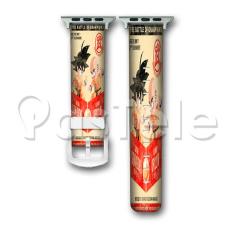 Goku vs Krilin Dragon Ball Z Custom Personalized Apple Watch Band 38mm 40mm 42mm 44mm Leather PU