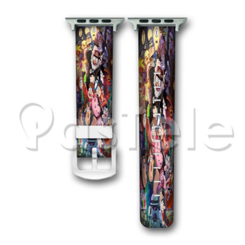 Gravity Falls Collage Custom Personalized Apple Watch Band 38mm 40mm 42mm 44mm Leather PU
