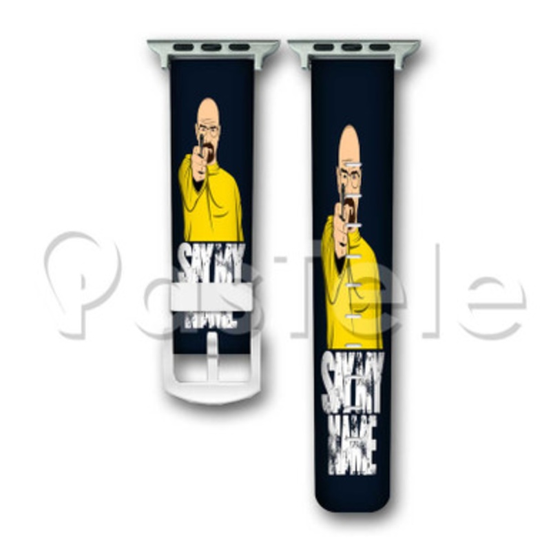 Heisenberg Breaking Bad Say My Name Custom Personalized Apple Watch Band 38mm 40mm 42mm 44mm Leather PU