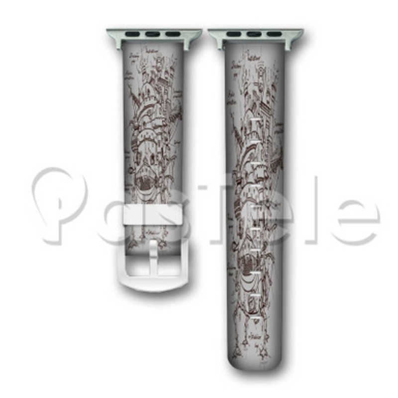 Howl s Moving Castle Studio Ghibli Custom Personalized Apple Watch Band 38mm 40mm 42mm 44mm Leather PU