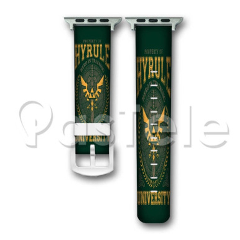 Hyrule University The Legend of Zelda Custom Personalized Apple Watch Band 38mm 40mm 42mm 44mm Leather PU