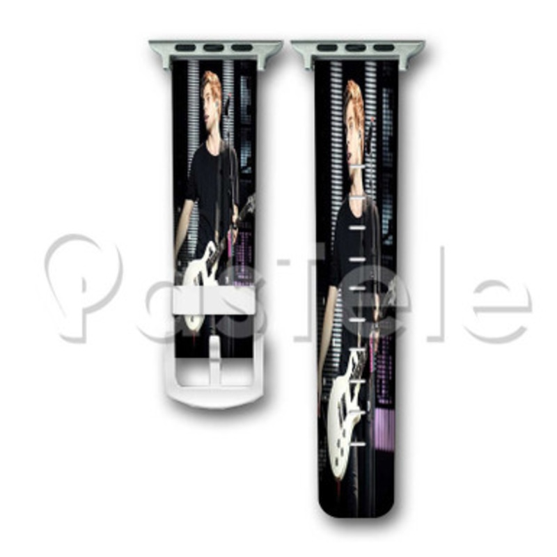 Luke Hemmings 5 Seconds of Summer Custom Personalized Apple Watch Band 38mm 40mm 42mm 44mm Leather PU