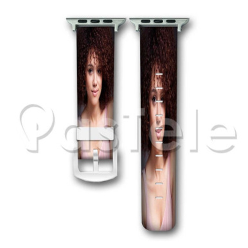 Nathalie Emmanuel Custom Personalized Apple Watch Band 38mm 40mm 42mm 44mm Leather PU