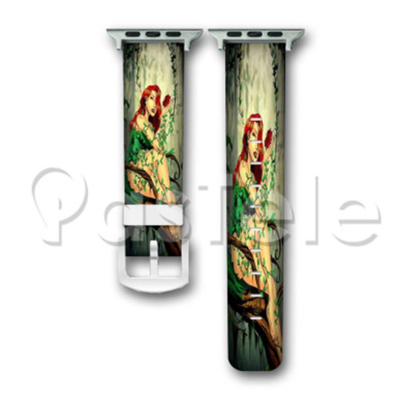 Poison Ivy Custom Personalized Apple Watch Band 38mm 40mm 42mm 44mm Leather PU