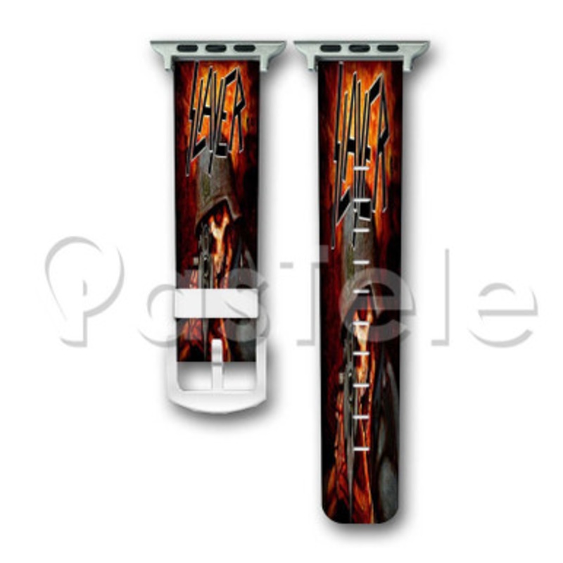 Slayer Custom Personalized Apple Watch Band 38mm 40mm 42mm 44mm Leather PU