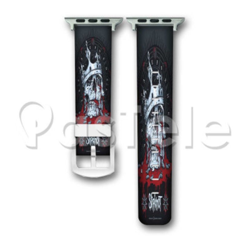 Slipknot Custom Personalized Apple Watch Band 38mm 40mm 42mm 44mm Leather PU