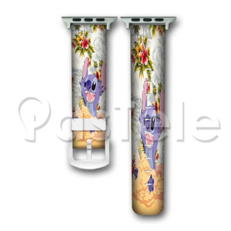 Stitch Disney Custom Personalized Apple Watch Band 38mm 40mm 42mm 44mm Leather PU
